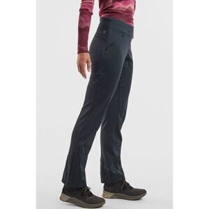 Title Nine Women's Snow Slayer 2.0 Pants 4 Navy Blue Ankle Zip Flared‎ Pull on